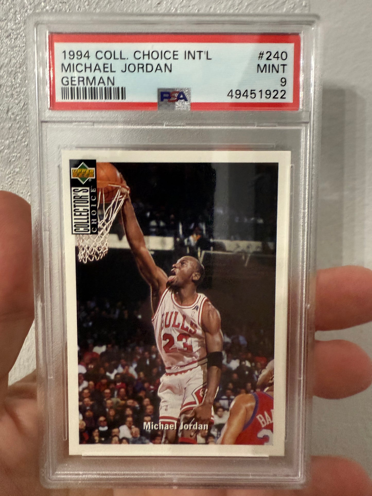 Michael Jordan Collectors Choice Int’l #240 German