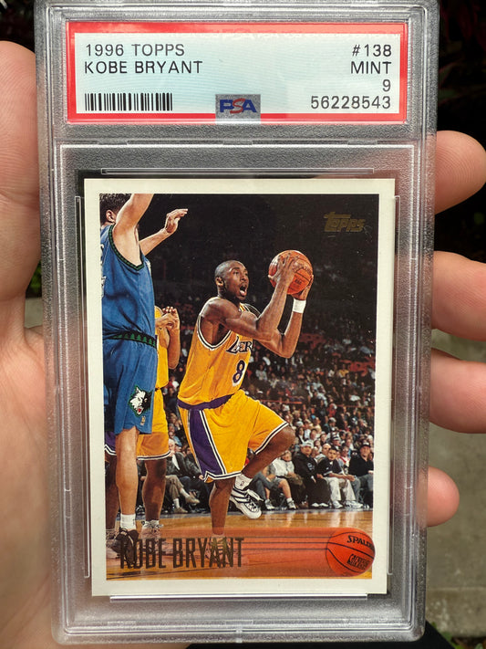 1996 Topps Kobe Bryant Rookie PSA 9