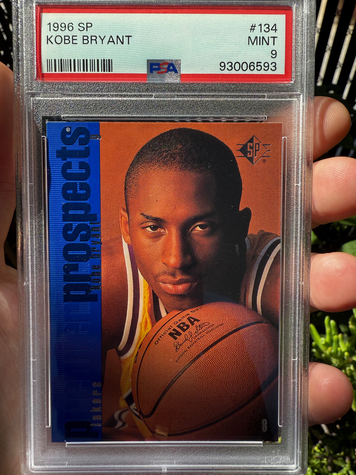1996 SP Kobe Bryant Rookie PSA 9
