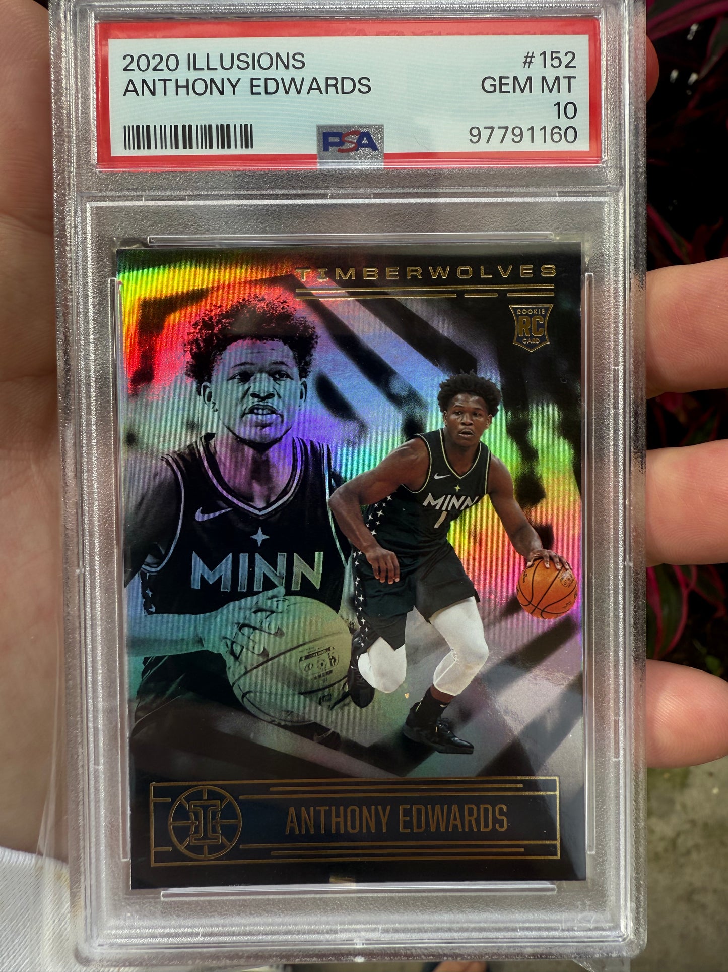 2020 Anthony Edward’s illusions Rookie Card