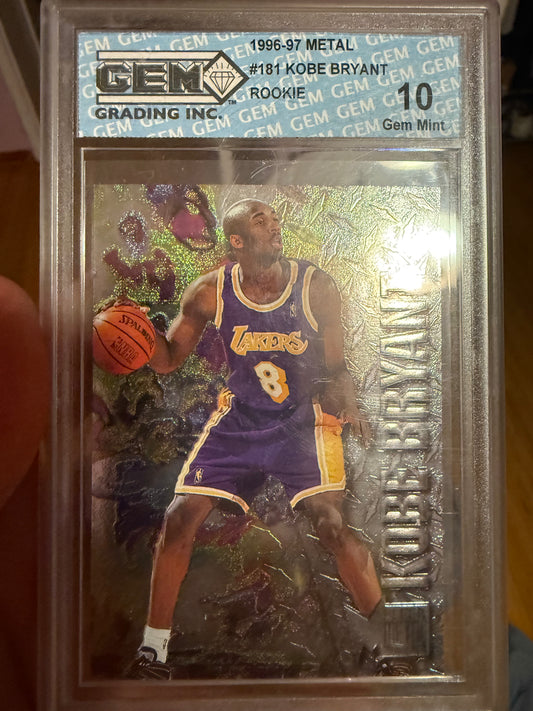 Kobe Bryant 1996-1997 Metal #181 Rookie PSA 10