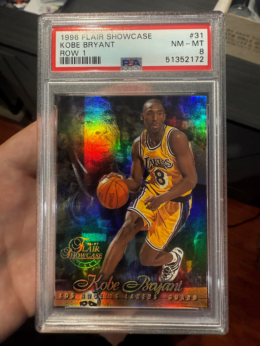 Kobe Bryant 1996 Flair Showcase Rookie PSA 8