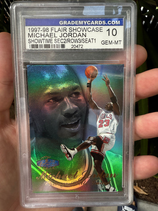 1997-1998 Flair Showcase Gem 10 Michael Jordan