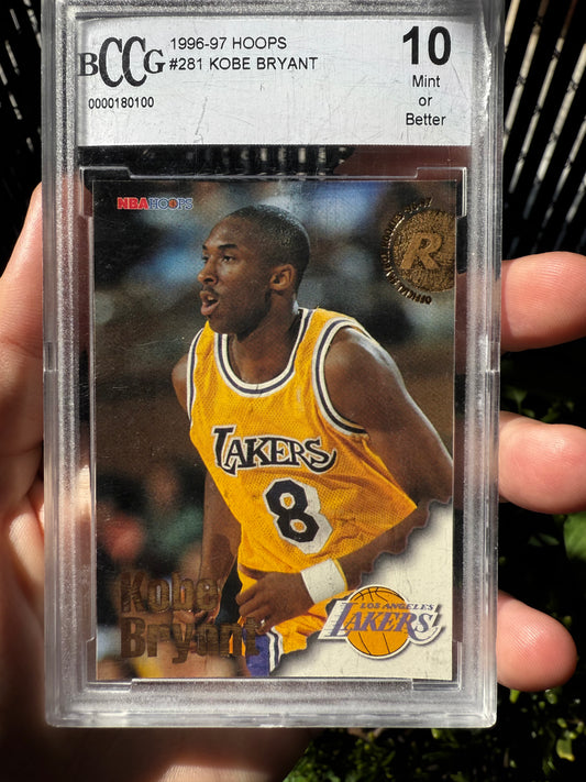 1996-1997 Hoops Kobe Bryant Rookie Graded 10